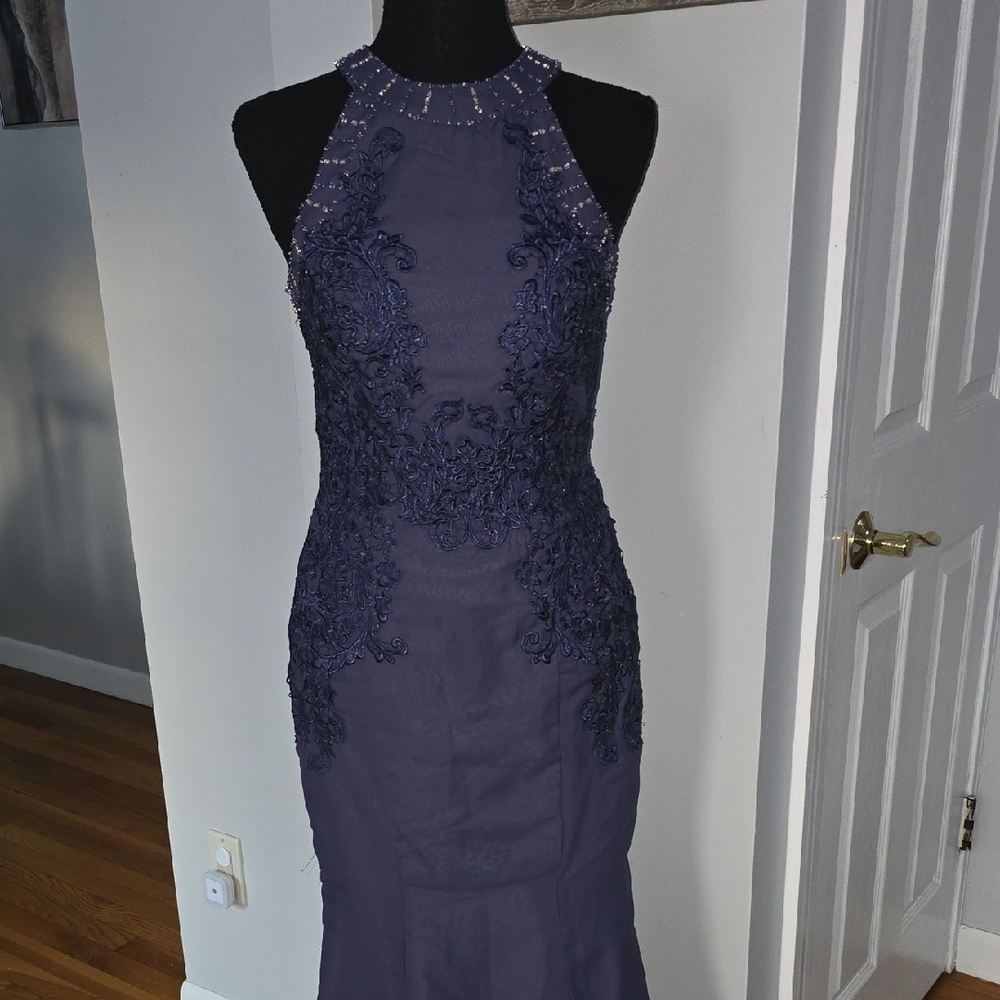 Elegant Navy Blue Lace Dress NWOT
